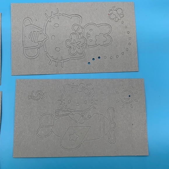 Vintage 2004 Sanrio Hello Kitty Reusable Stencil Set - Picture 5 of 5